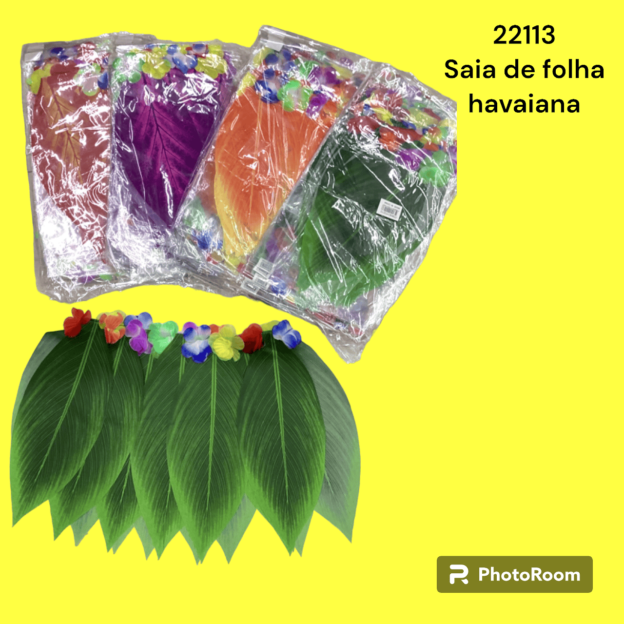 saia folha artificial estilo havaiana